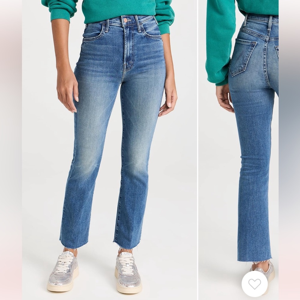 Mother Hustler ankle fray cropped jeans